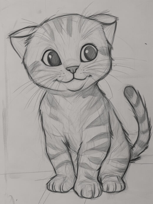 sref5 スコティッシュフォールド子猫 白背景