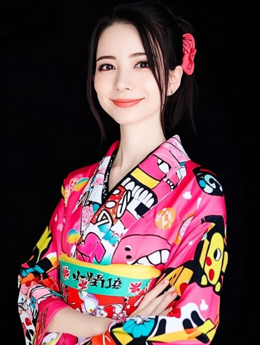 sref1 着物美人 黒背景