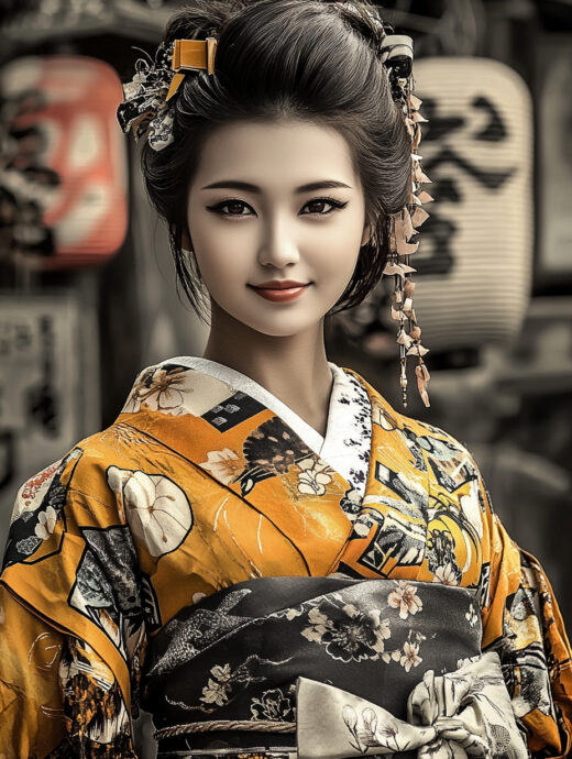 sref4 着物美人 白背景