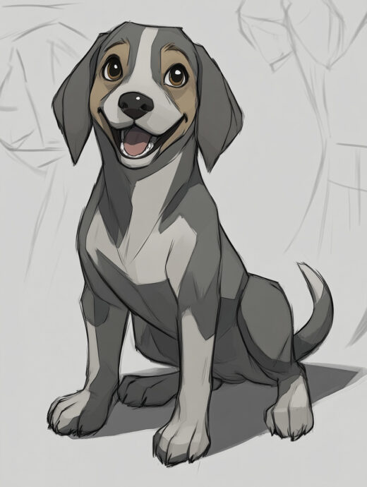 sref5 ビーグル成犬 白背景