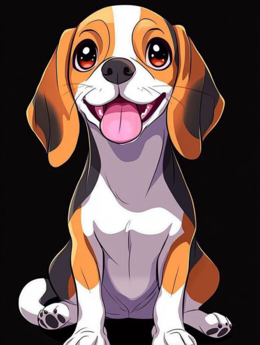 sref1 ビーグル成犬 黒背景