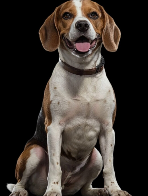 sref0 ビーグル成犬 黒背景