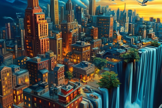 sref 256 | a city
