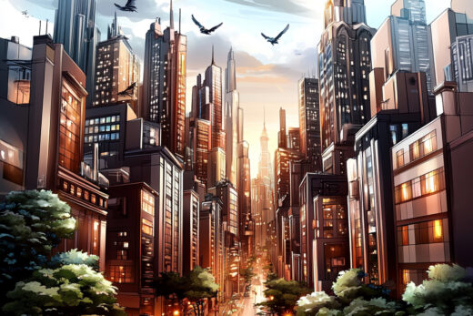 sref 312 | a city