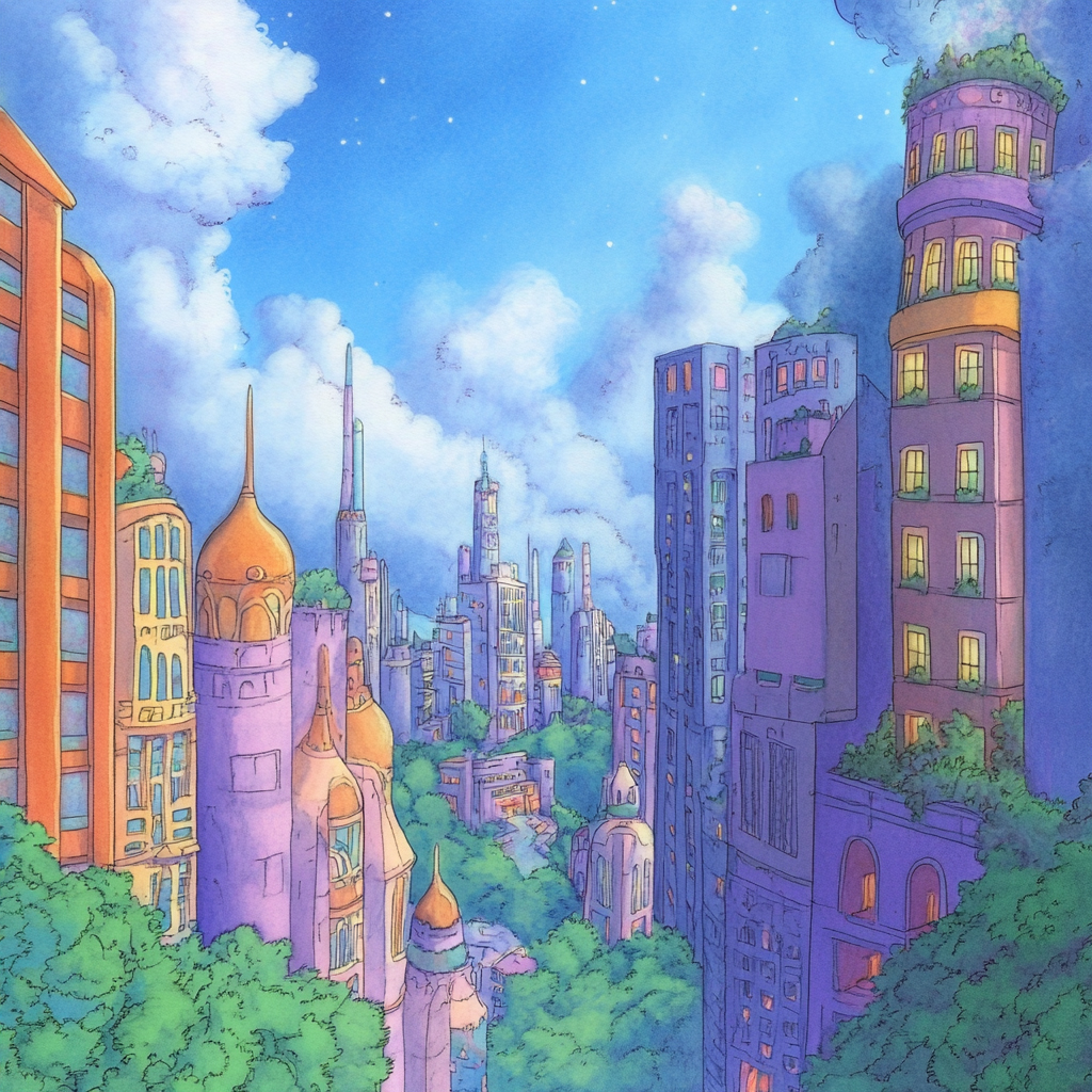 sref 491 | a city