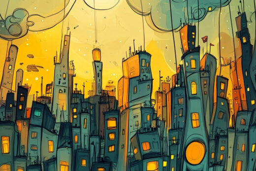 sref 523 | a city