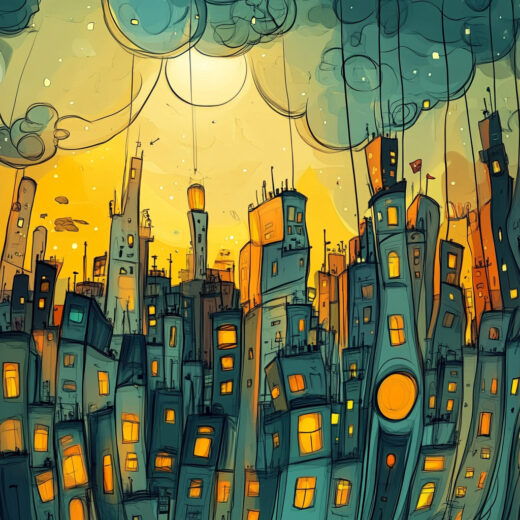 sref 523 | a city