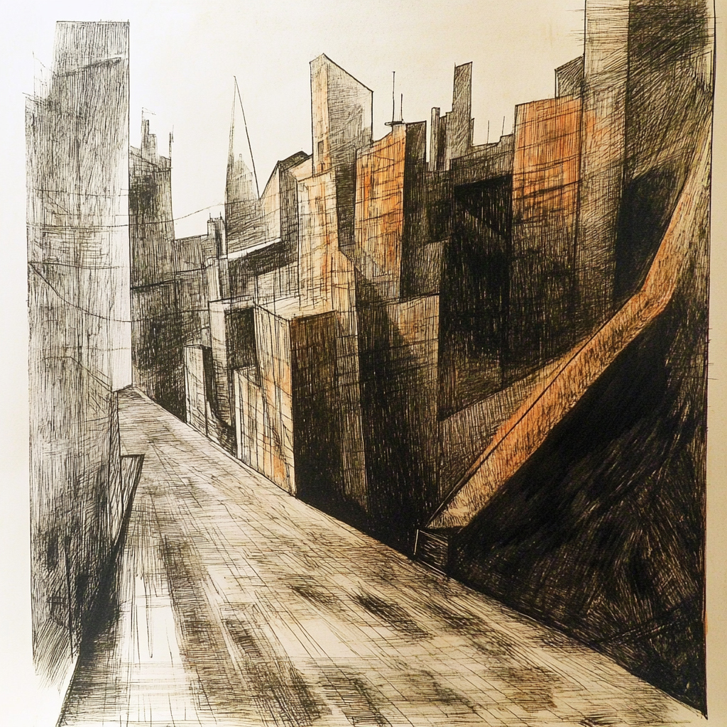 sref 734 | a city