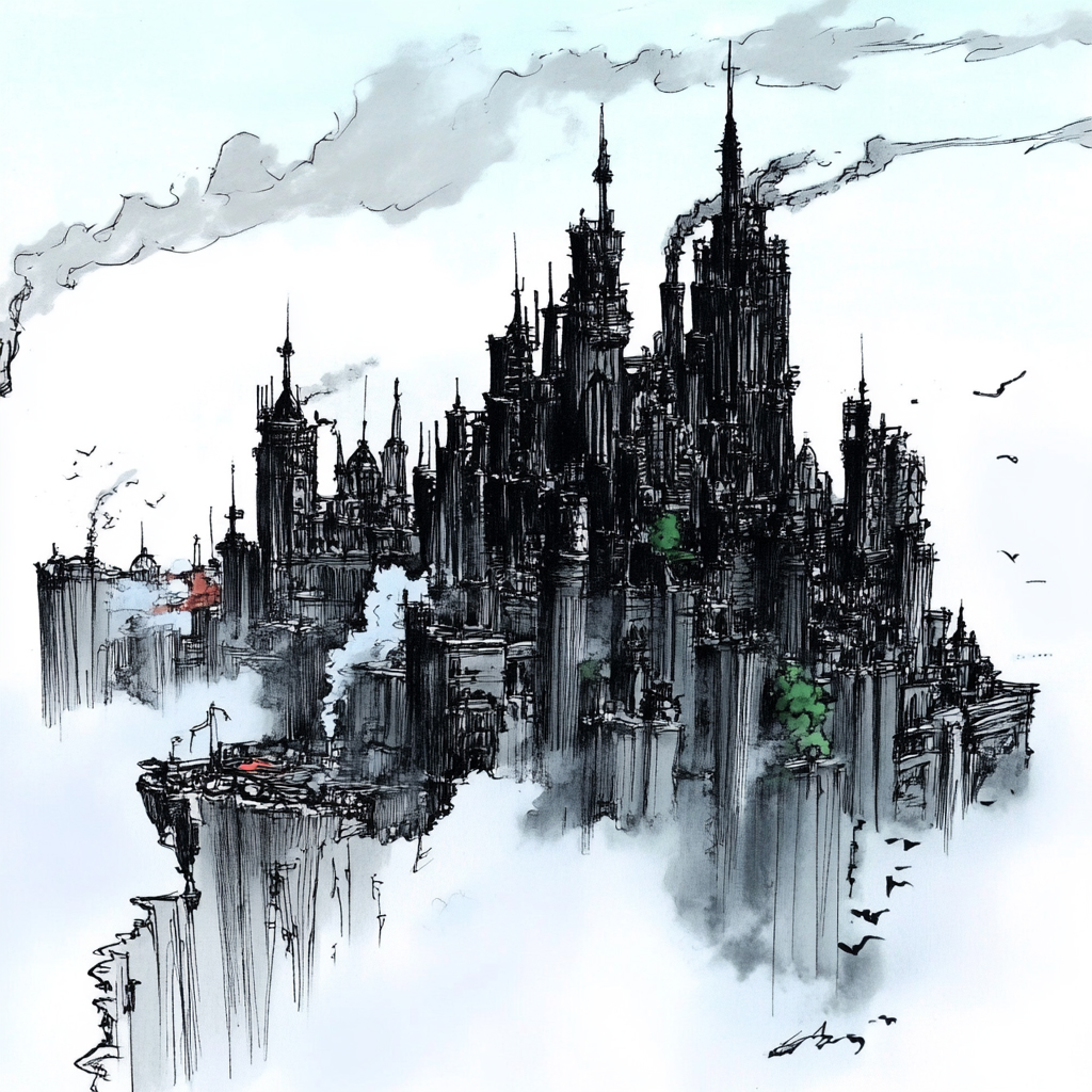 sref 736 | a city