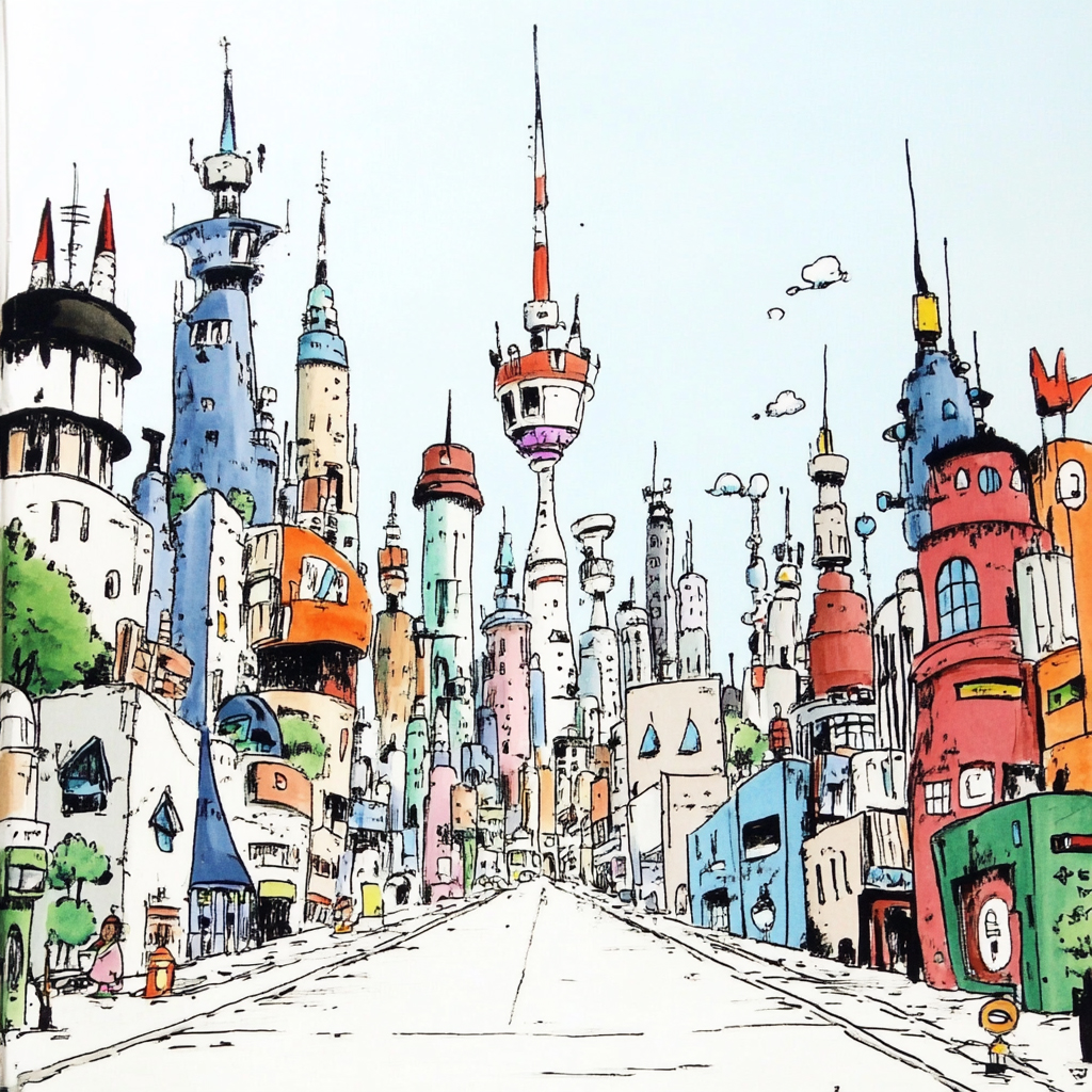sref 736 | a city