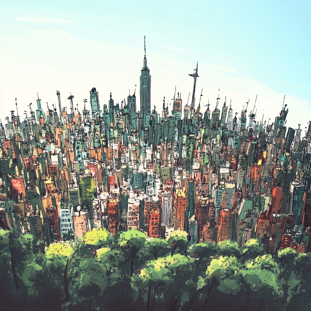 sref 739 | a city