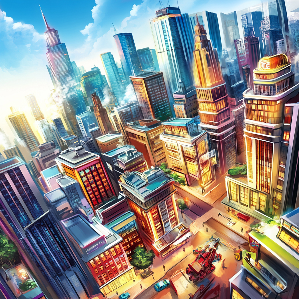 sref 784 | a city