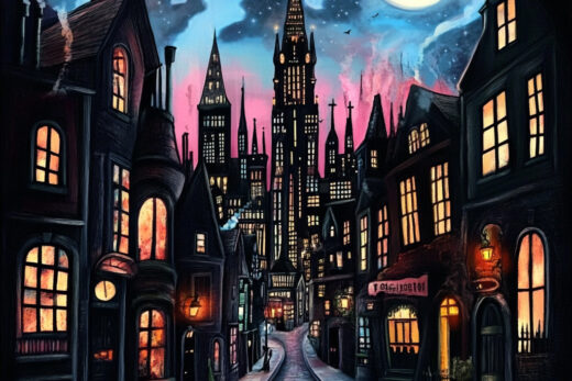 sref 852 | a city