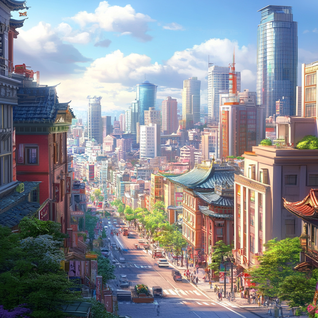 sref 908 | a city