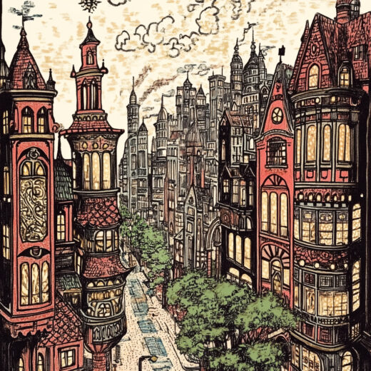 sref 929 | a city
