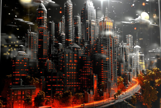sref 932 | a city