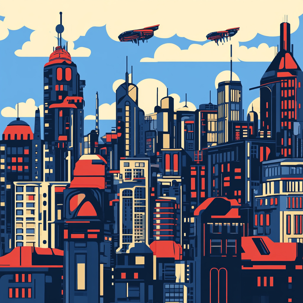 sref 943 | a city