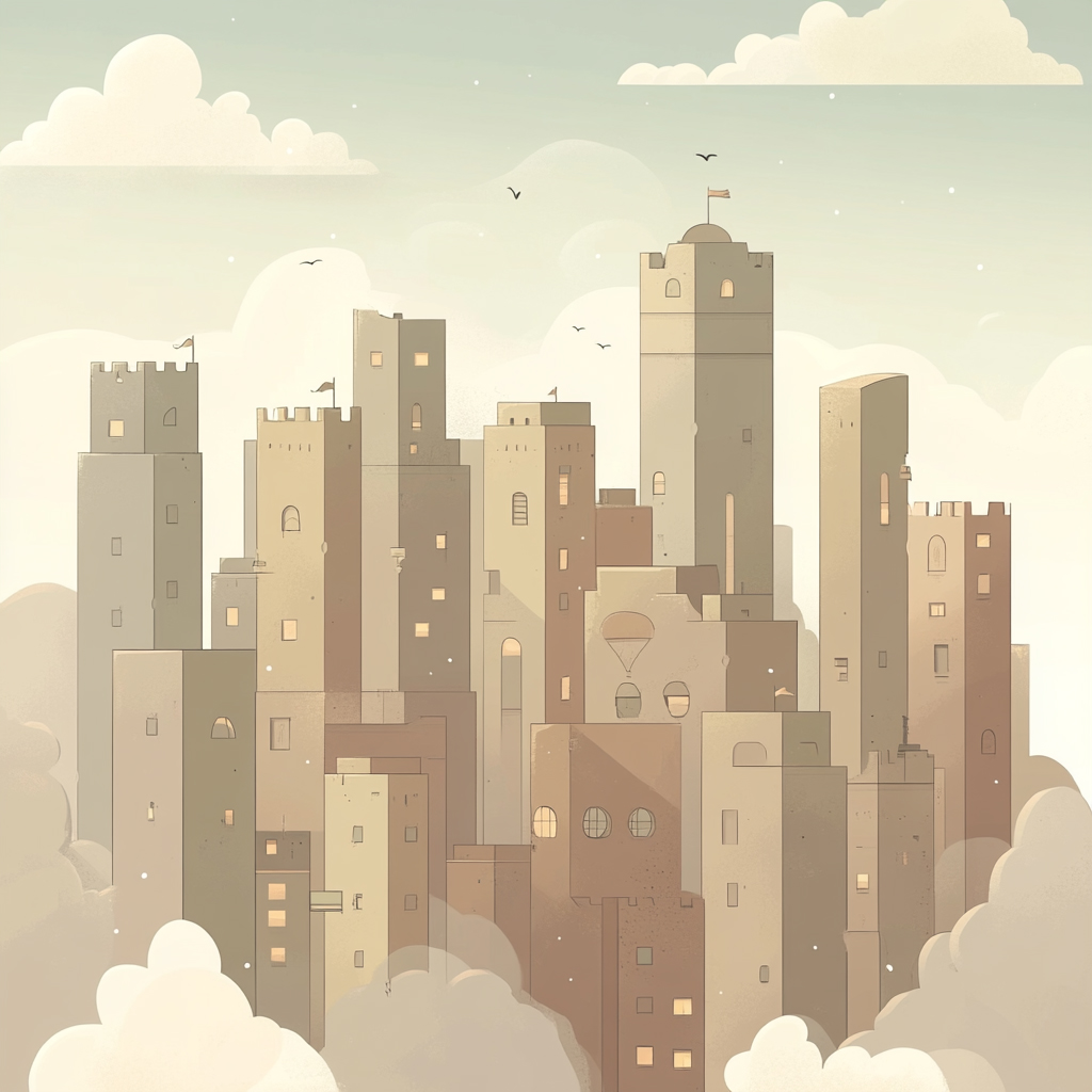 sref 947 | a city