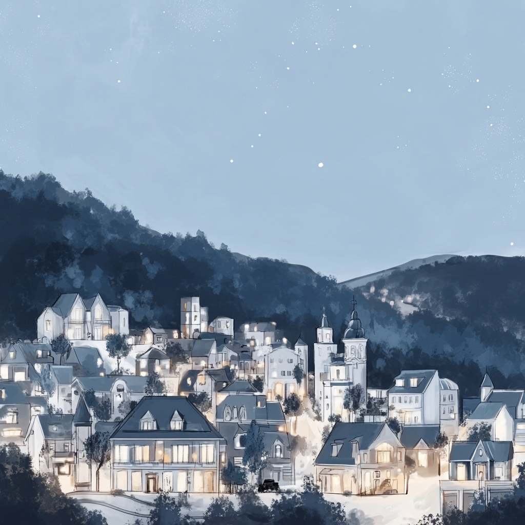 sref 110 | a town