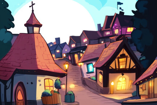 sref 115 | a town