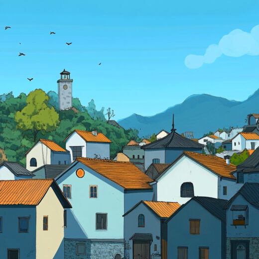 sref 11 | a town