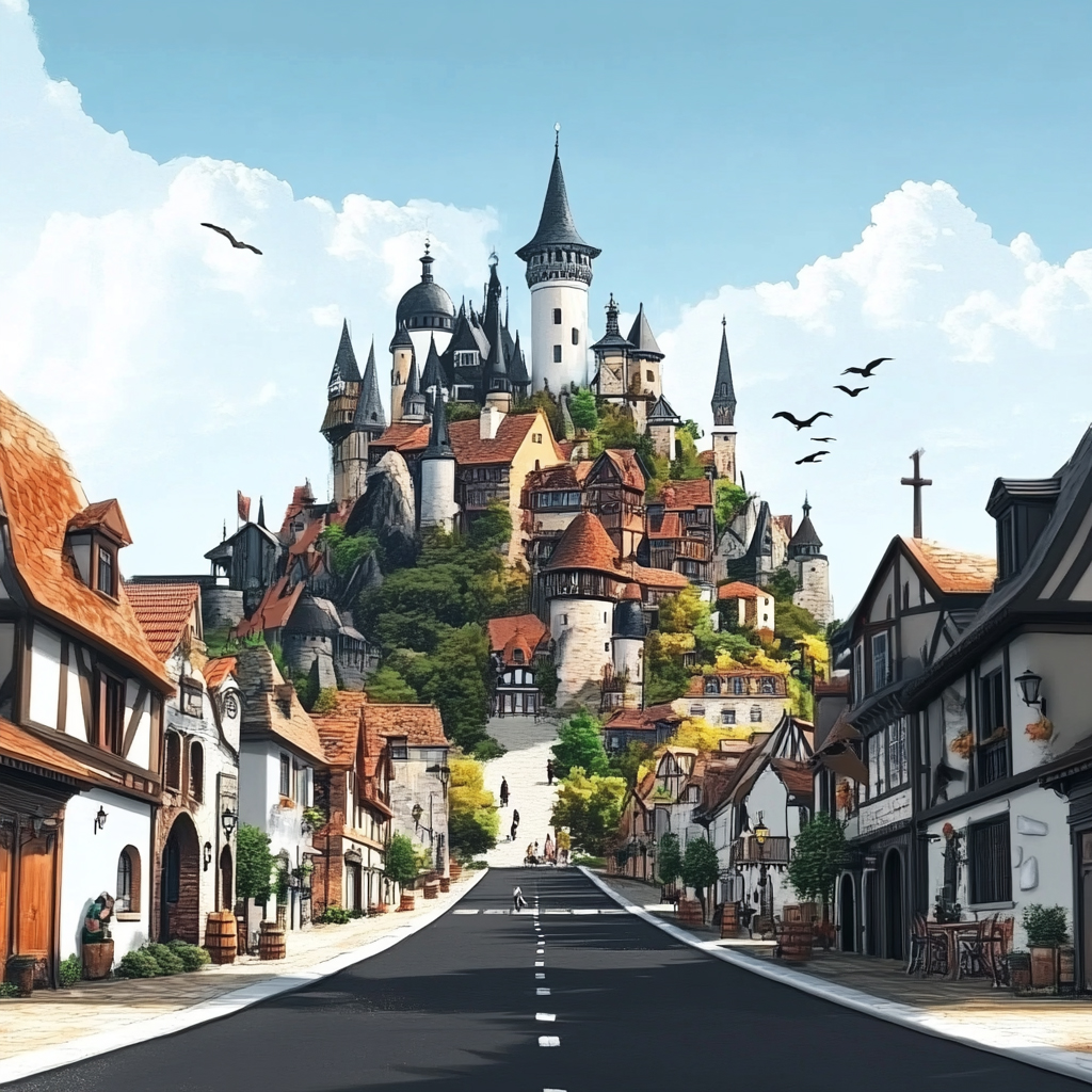 sref 17 | a town