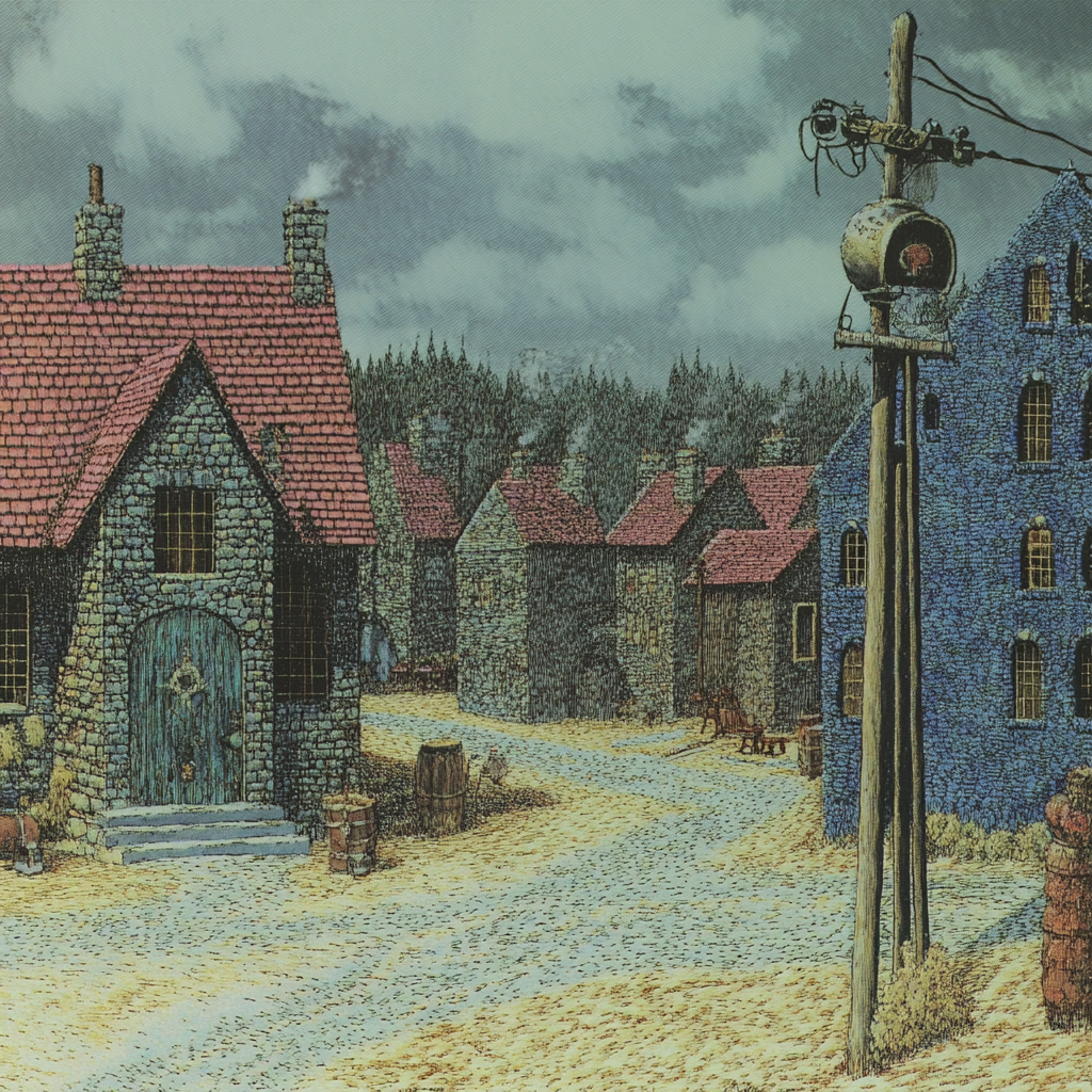 sref 180 | a town