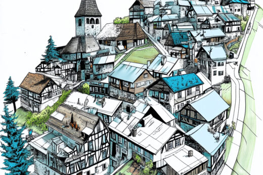 sref 206 | a town
