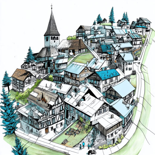 sref 206 | a town