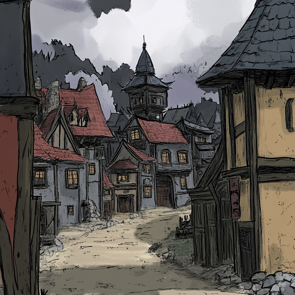 sref 210 | a town
