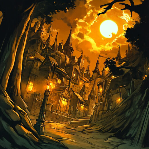 sref 217 | a town