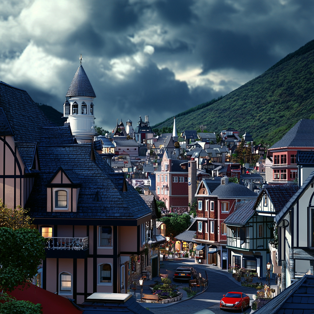 sref 219 | a town