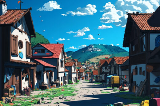 sref 222 | a town