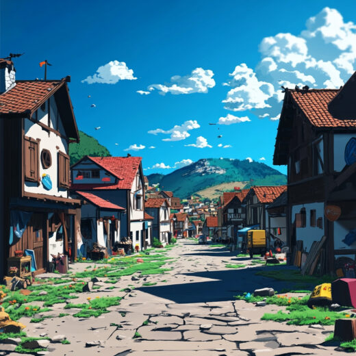 sref 222 | a town