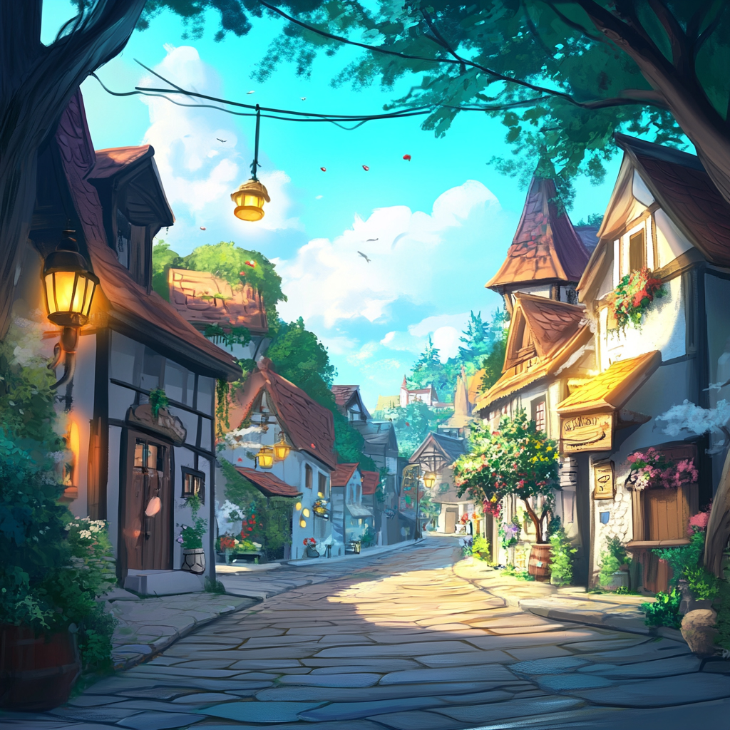 sref 225 | a town