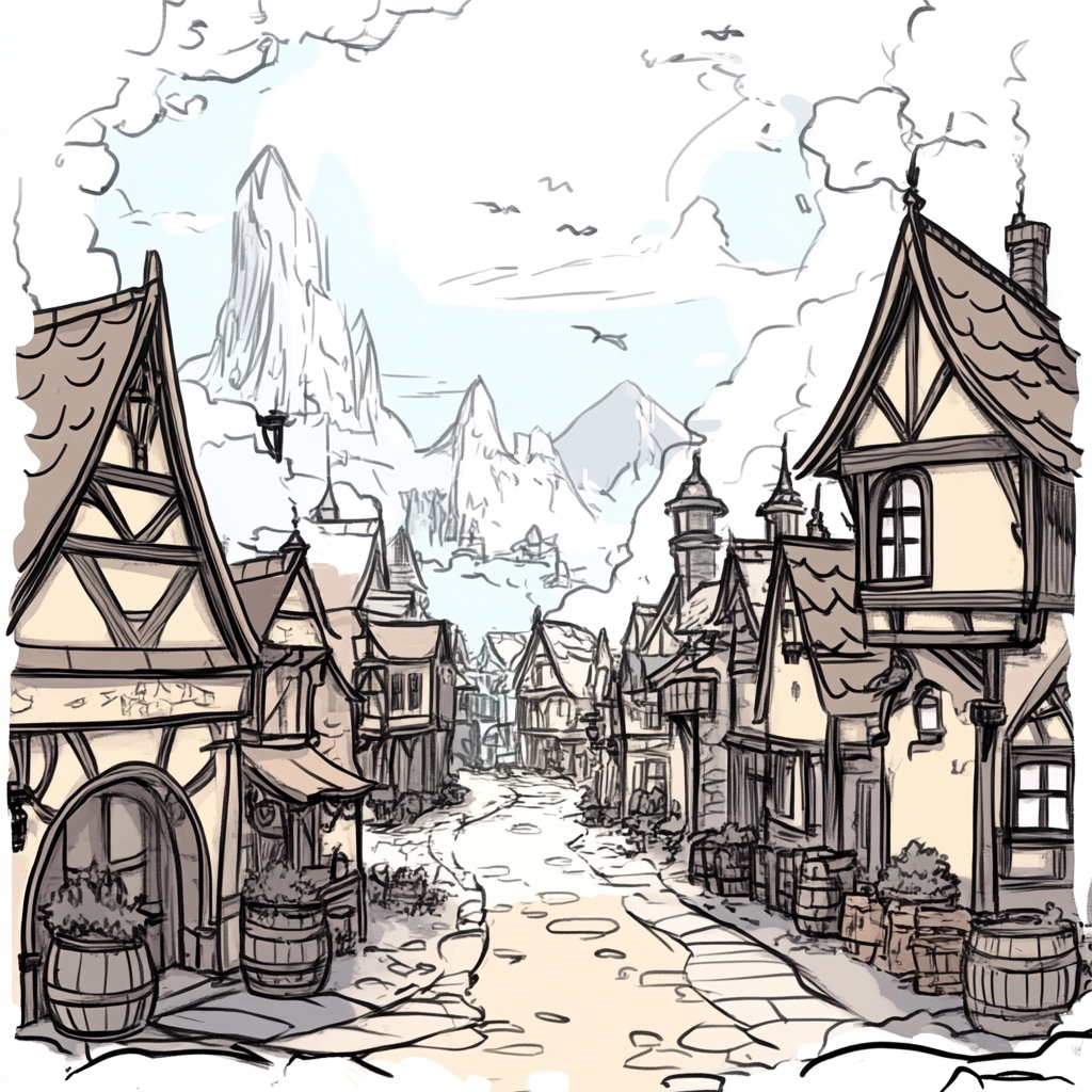 sref 238 | a town