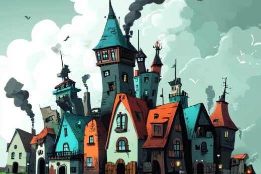 sref 258 | a town
