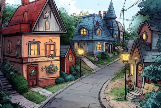 sref 284 | a town