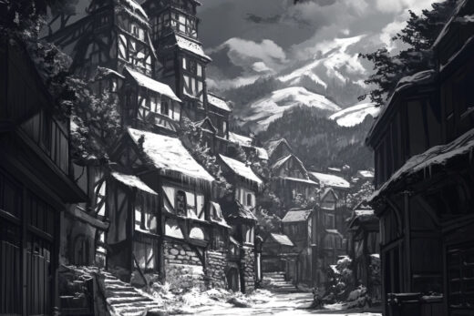 sref 304 | a town