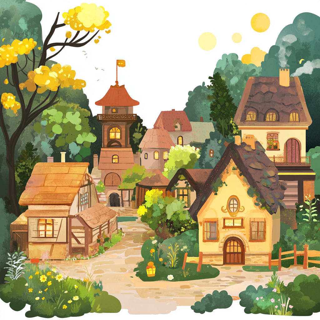 sref 305 | a town