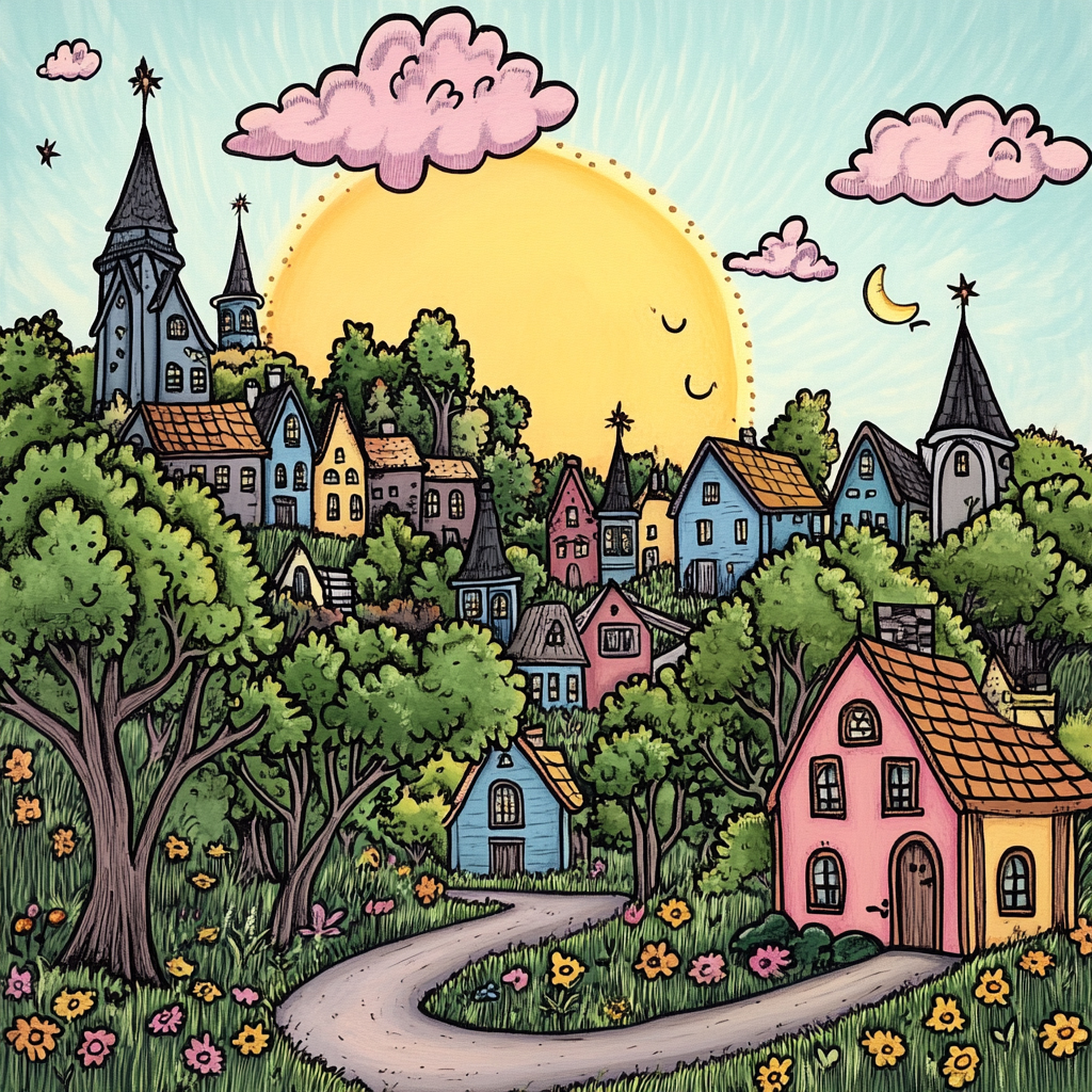 sref 310 | a town