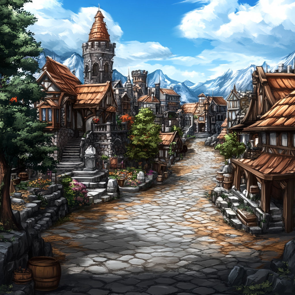 sref 317 | a town