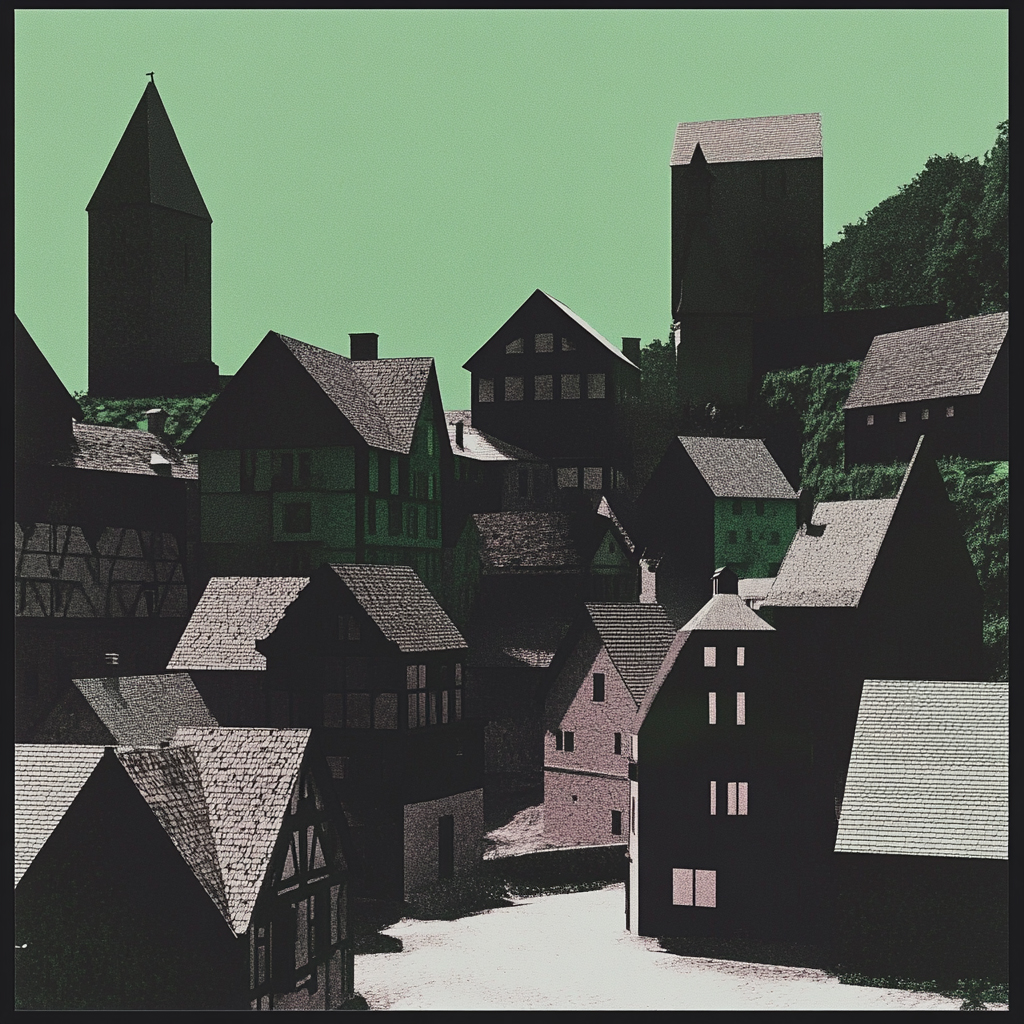 sref 321 | a town