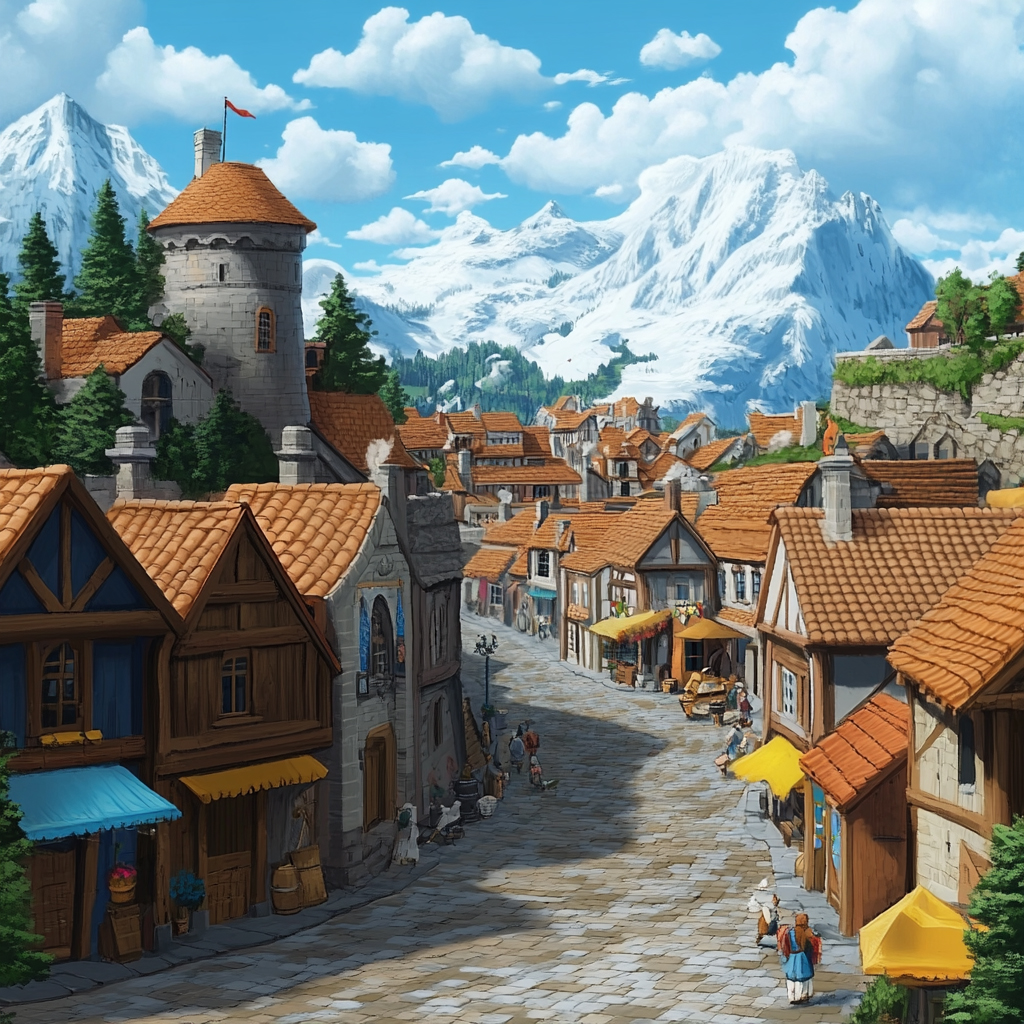 sref 333 | a town
