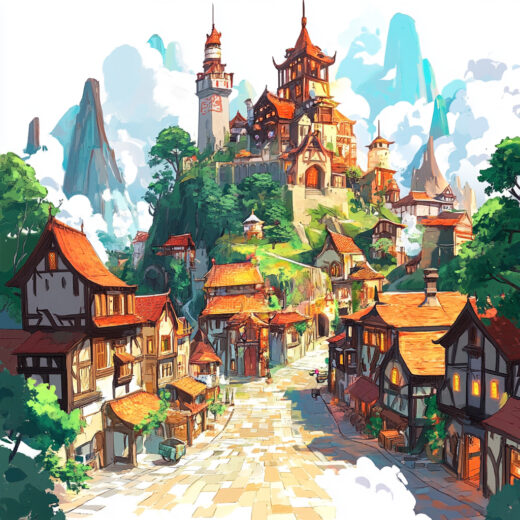 sref 338 | a town