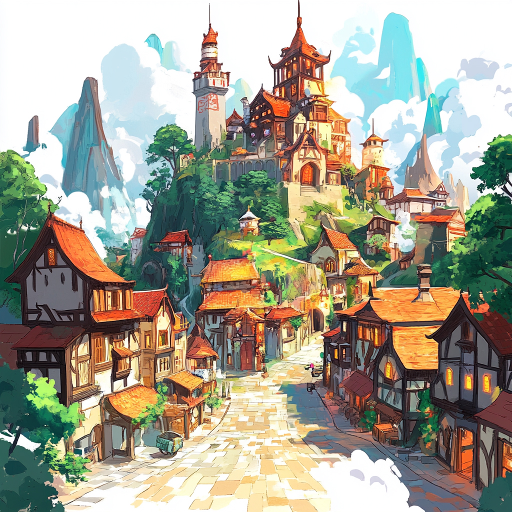 sref 338 | a town