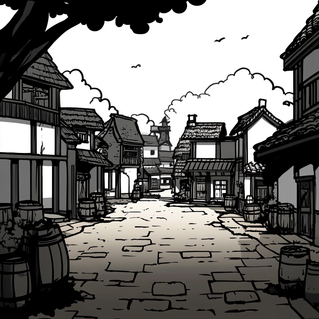 sref 343 | a town