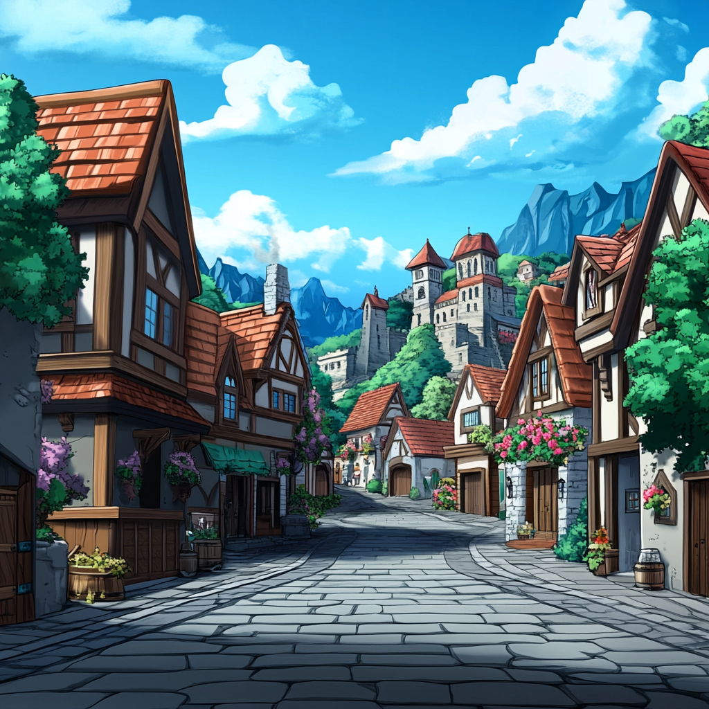 sref 345 | a town