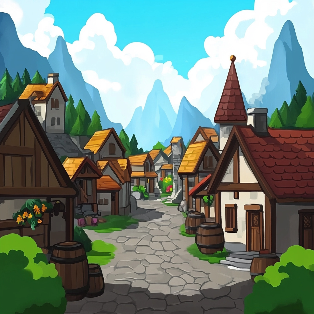 sref 396 | a town