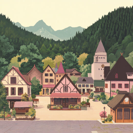 sref 414 | a town